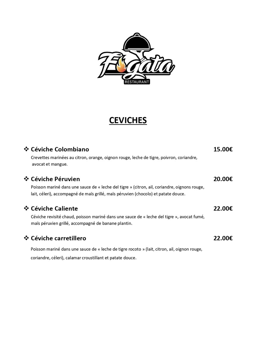 Fogata Latina menu 2