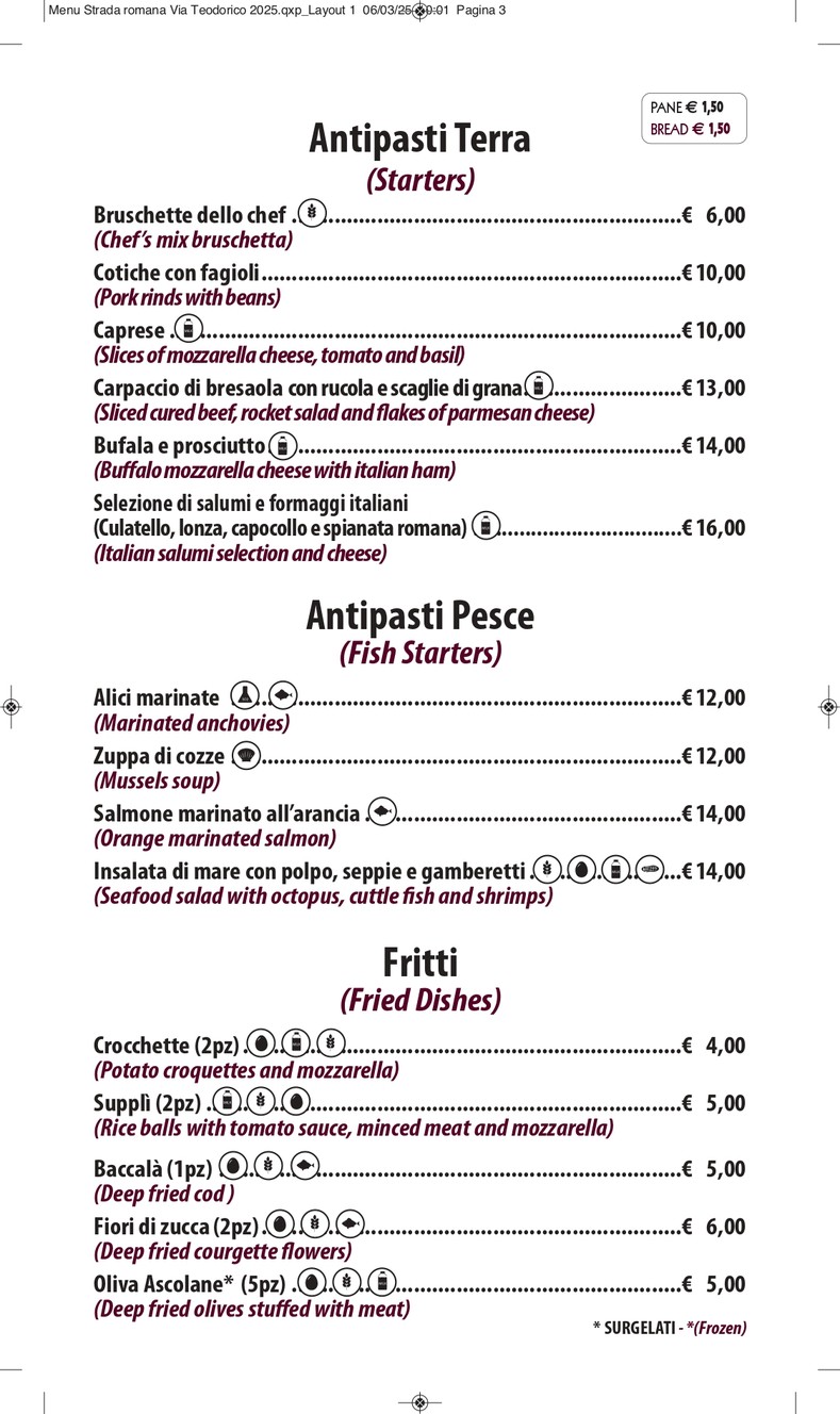 STRADAROMANA Pizza & Grill menu 1