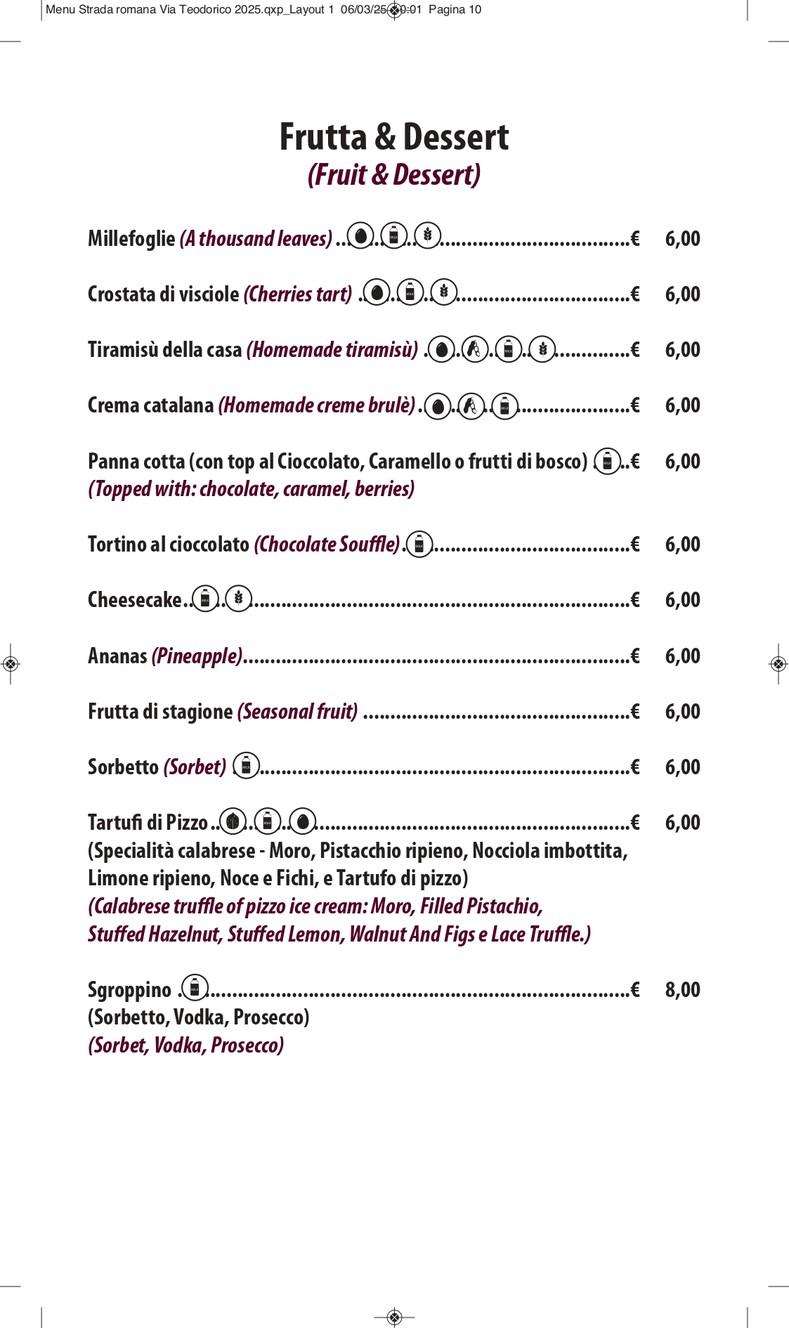 STRADAROMANA Pizza & Grill menu 8