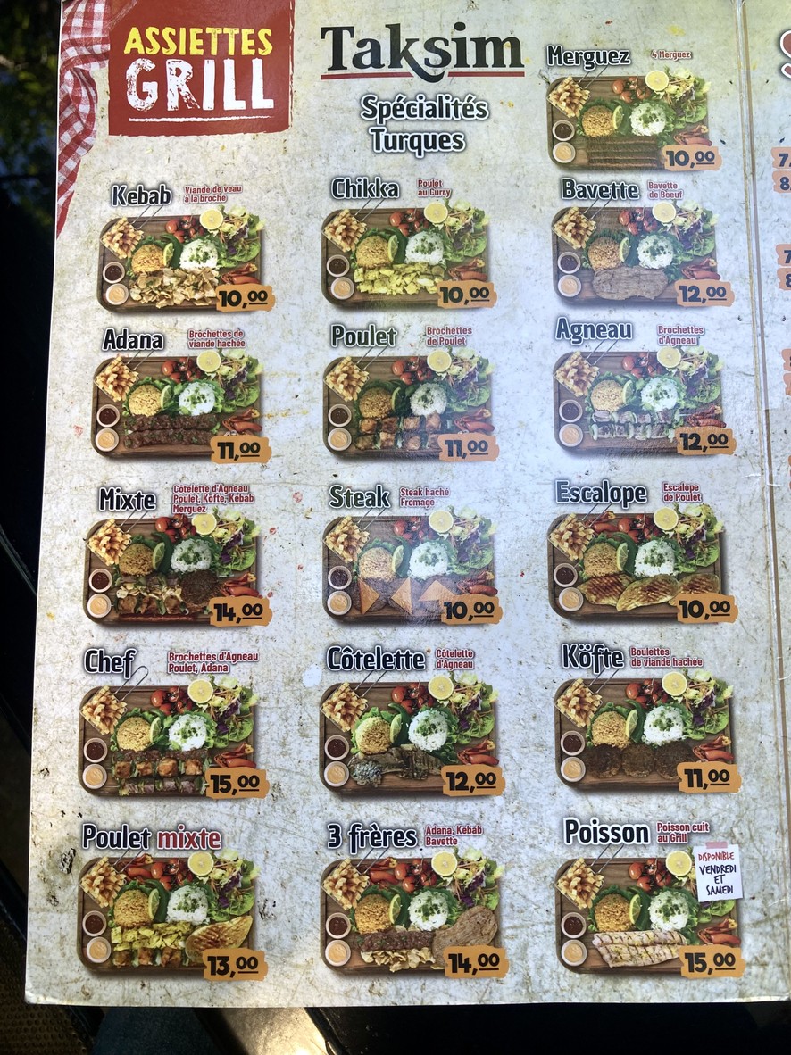 Taksim menu 3