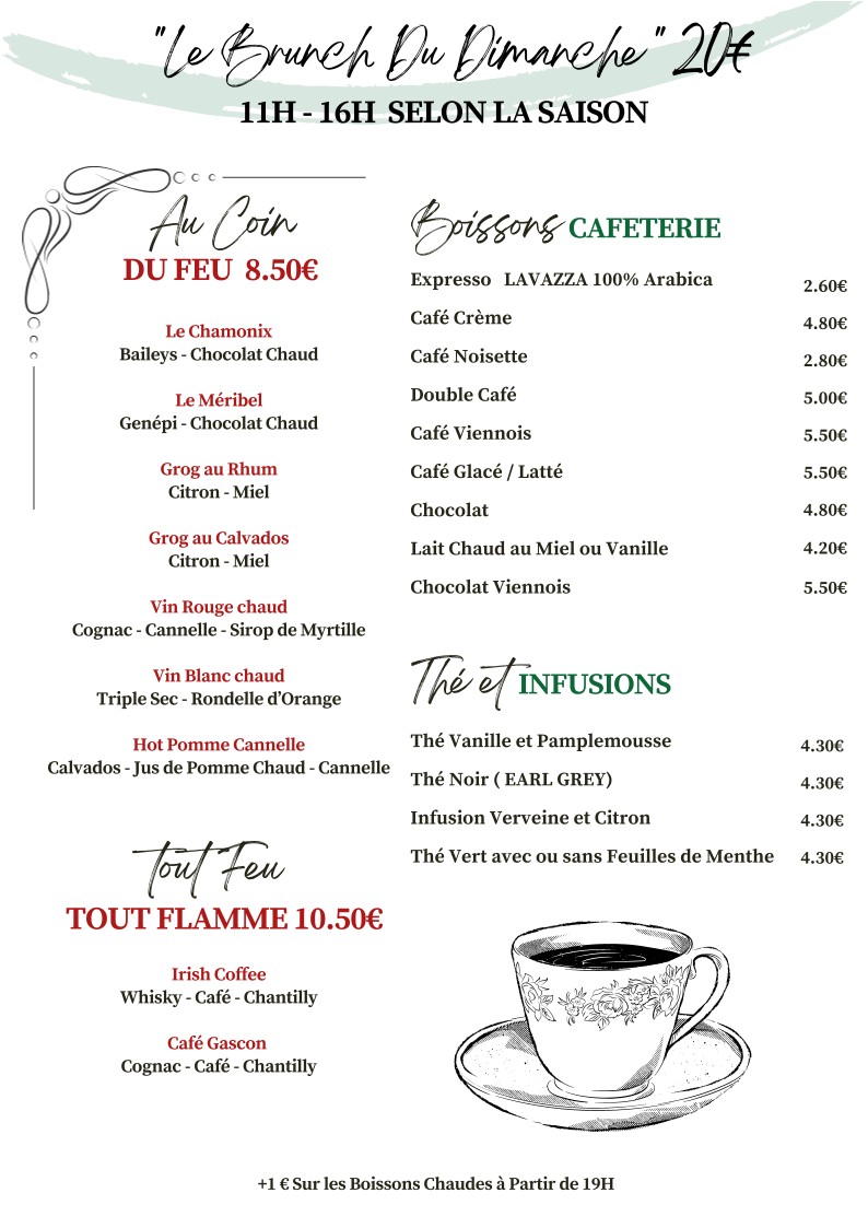 Le Valois menu 2