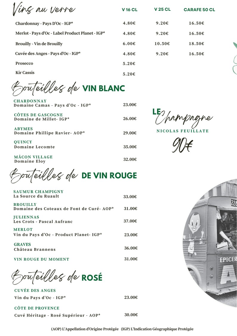 Le Valois menu 4