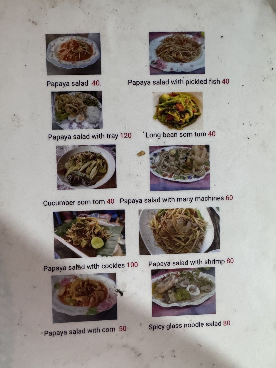 Tui Phochana Pla Pao Rim Khlong menu 3
