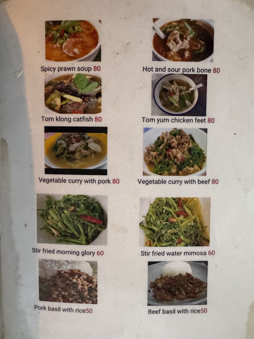 Tui Phochana Pla Pao Rim Khlong menu 4