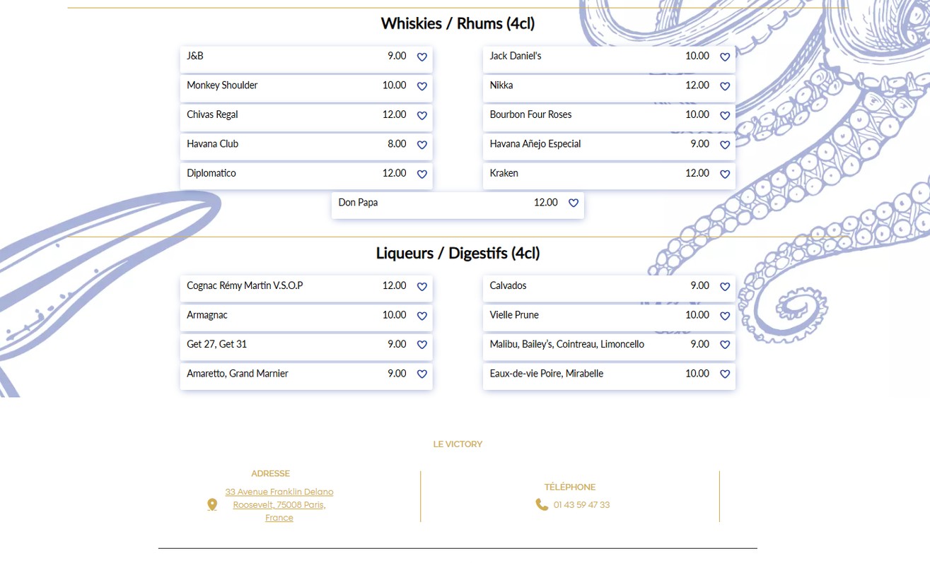 Le Victory menu 10
