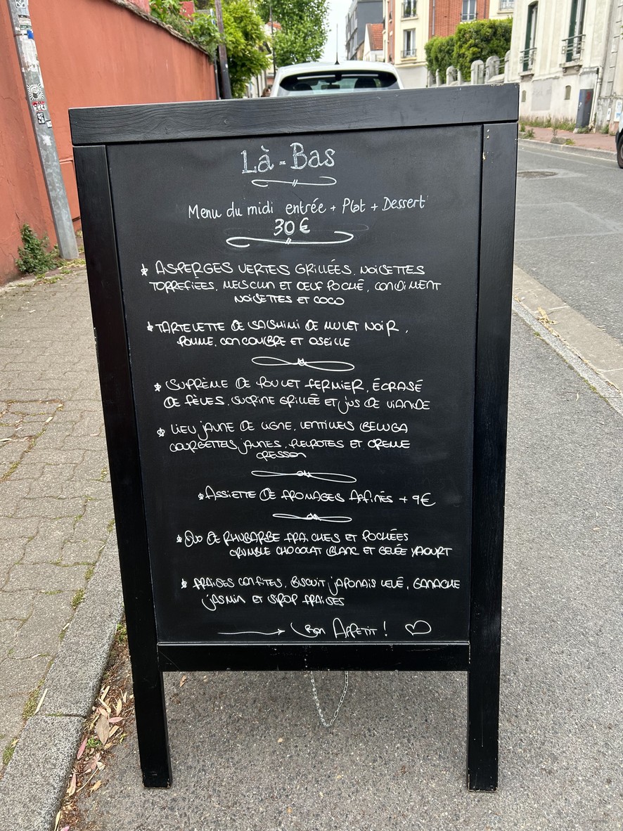 Là Bas menu 1
