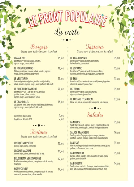 Brasserie Le Front Populaire