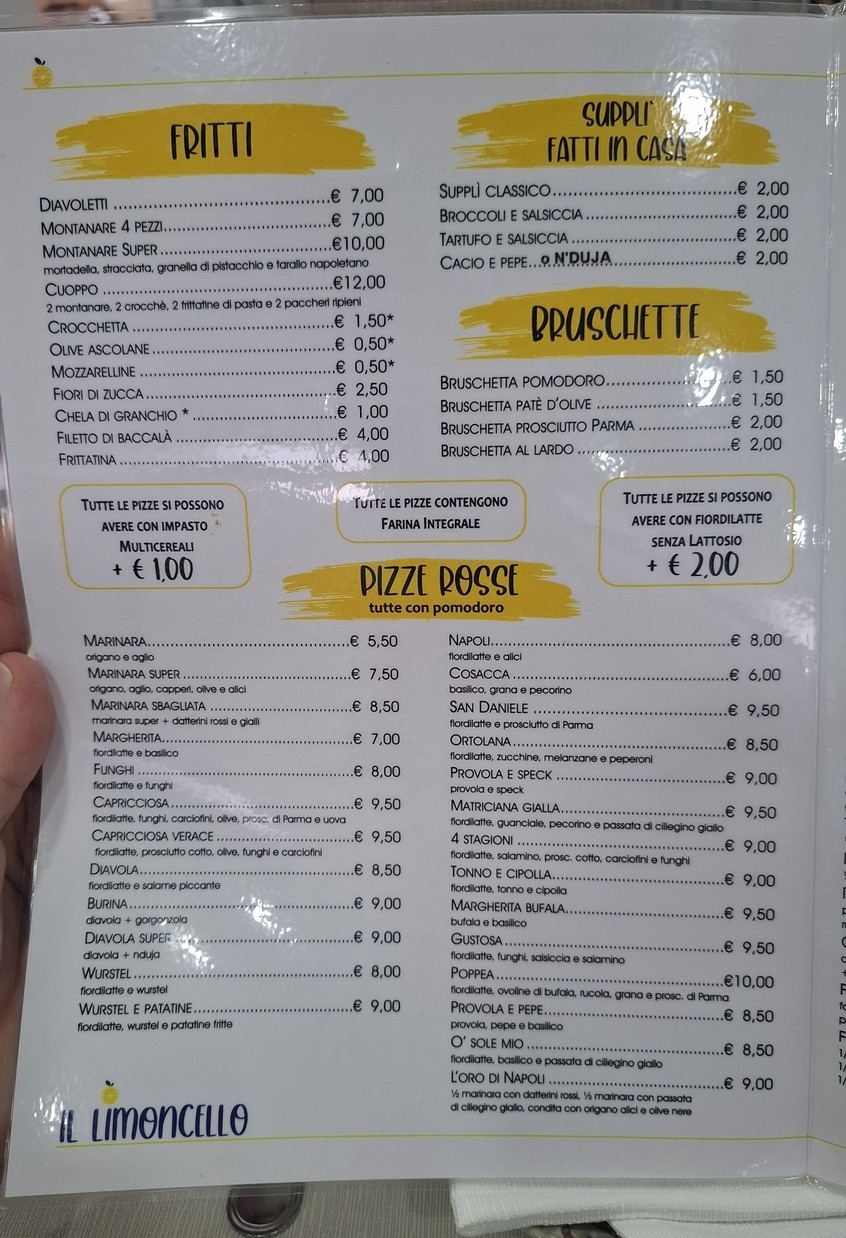 Ristorante Il Limoncello menu 2