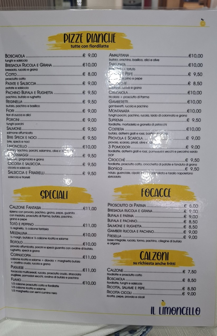Ristorante Il Limoncello menu 3