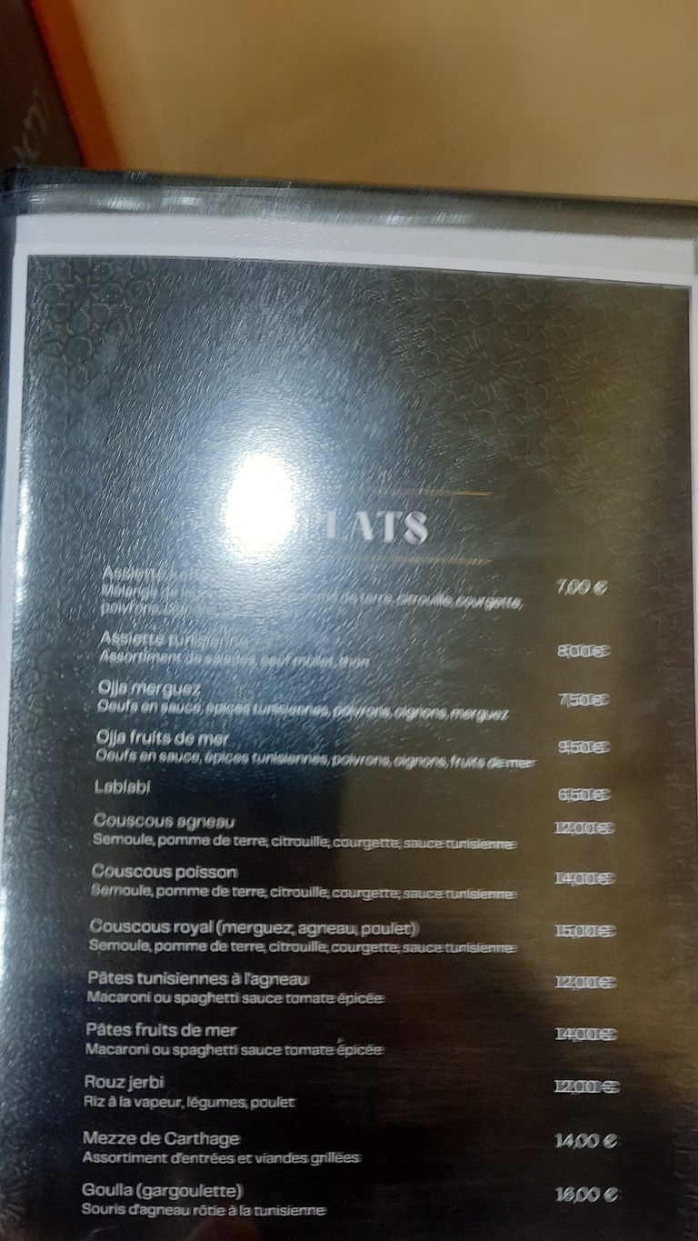 Delicias de Cartago menu 2