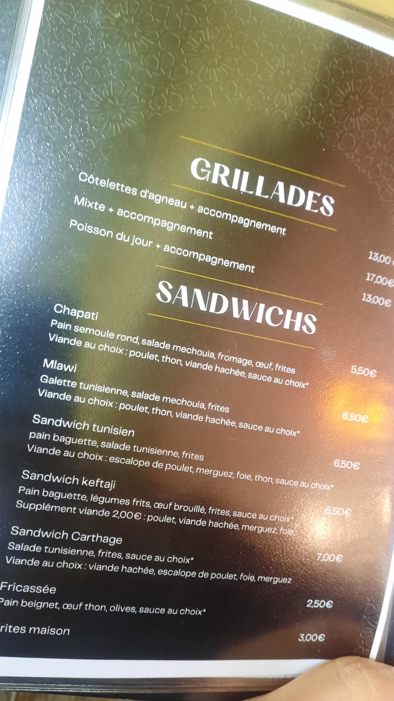 Delicias de Cartago menu 3