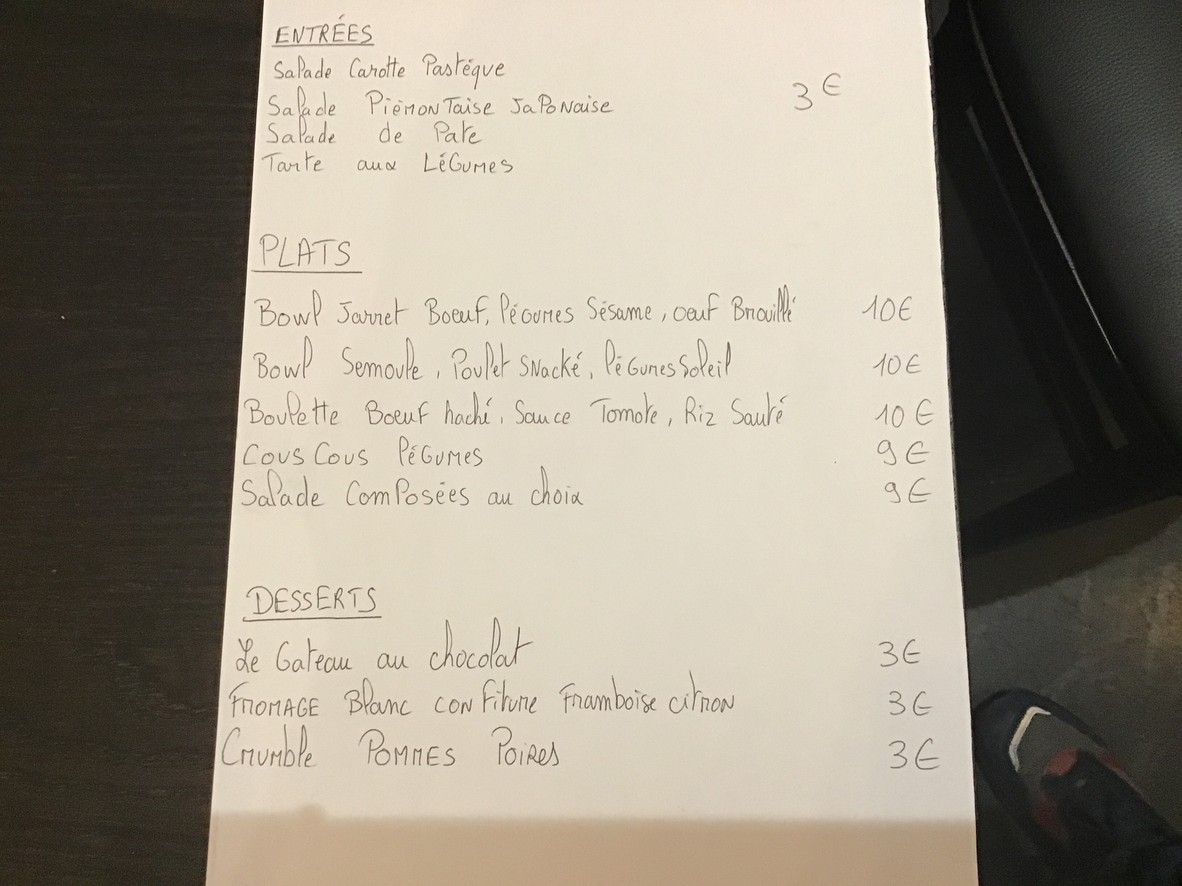 Mélanger menu 1