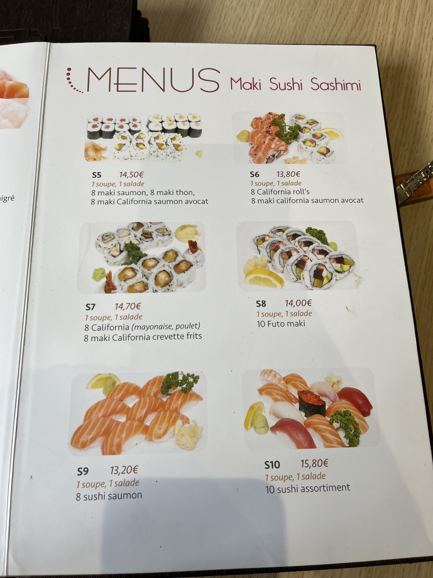 Thon Nagasaki menu 2