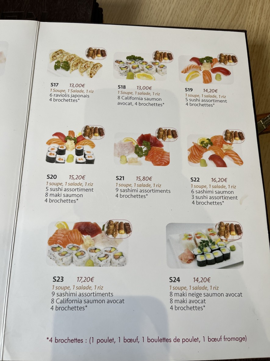 Thon Nagasaki menu 4