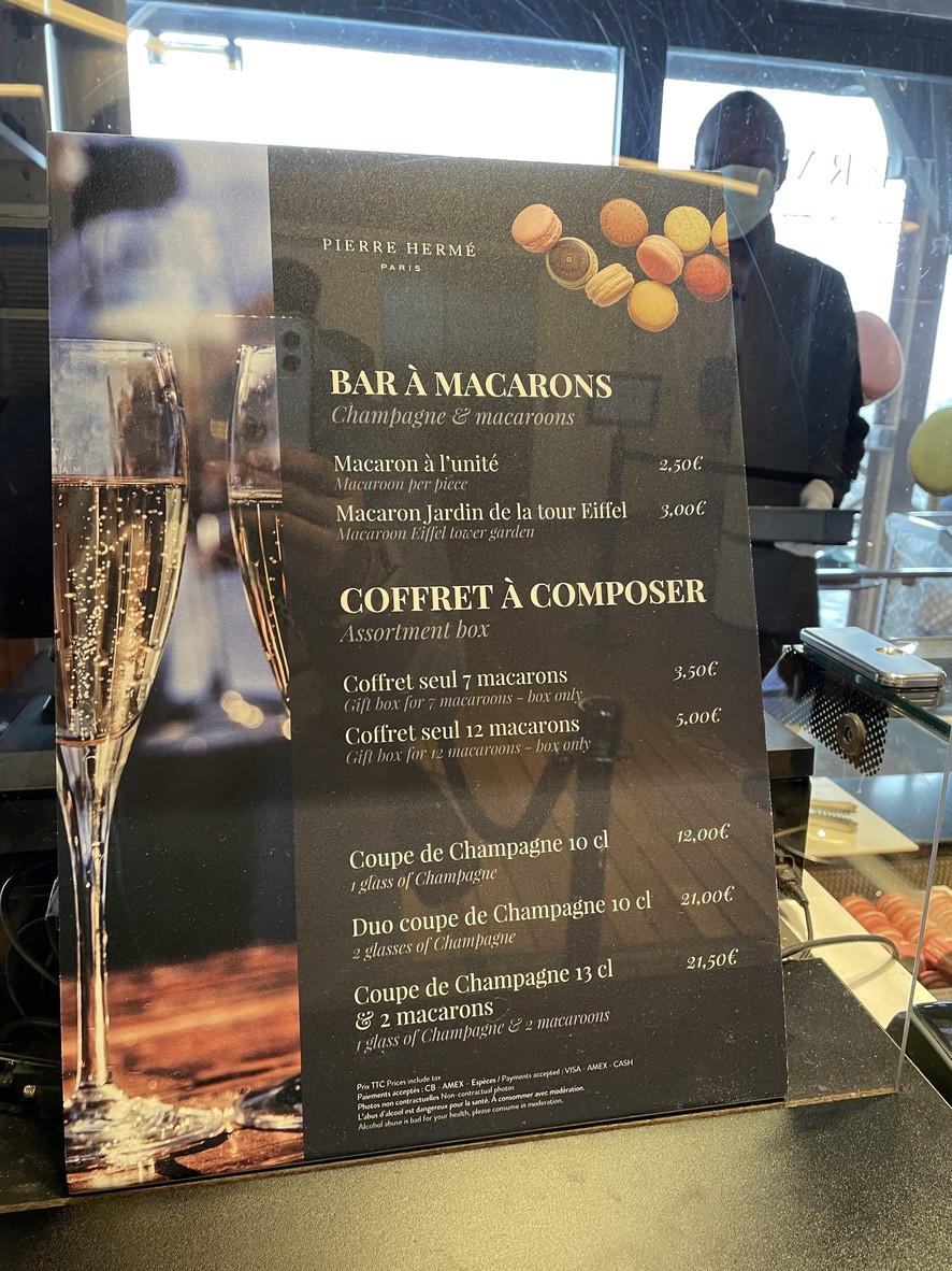 Macaron Bar menu 1