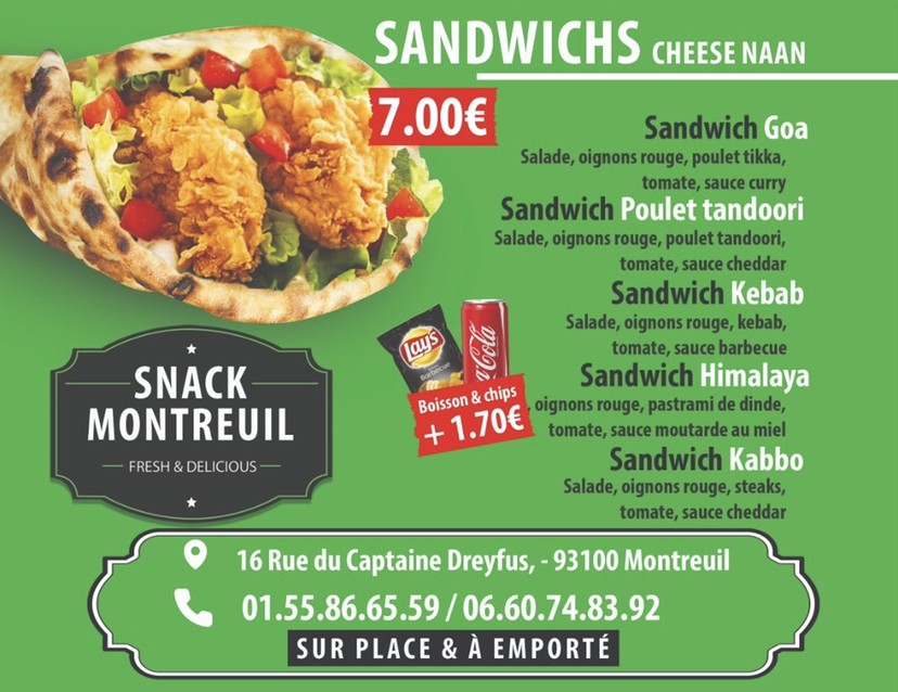 Le Snack menu 4