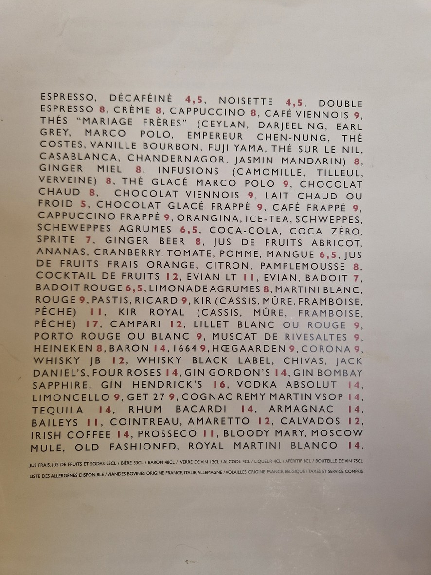 Le Village menu 4