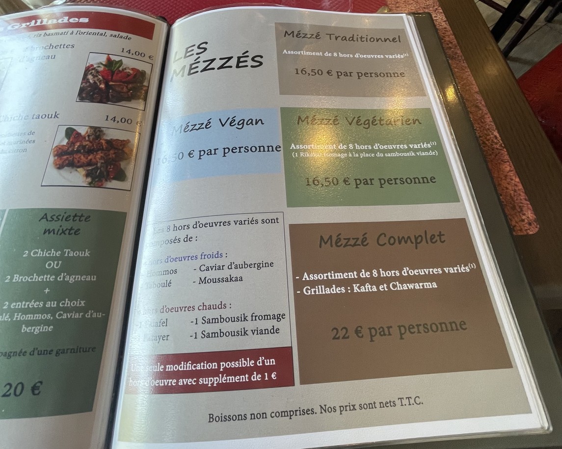 Place du Liban menu 4