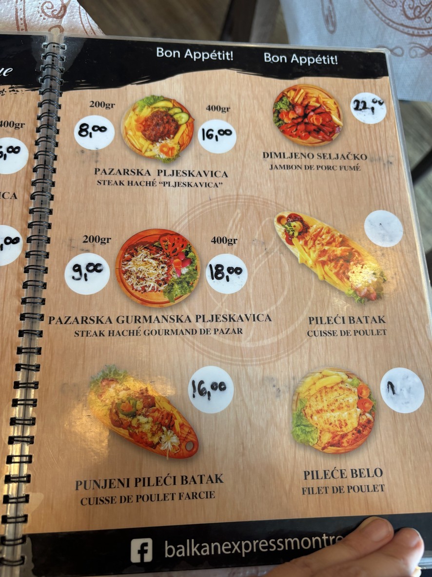 Restaurant Paris Montreuil - Balkan Montreuil menu 3