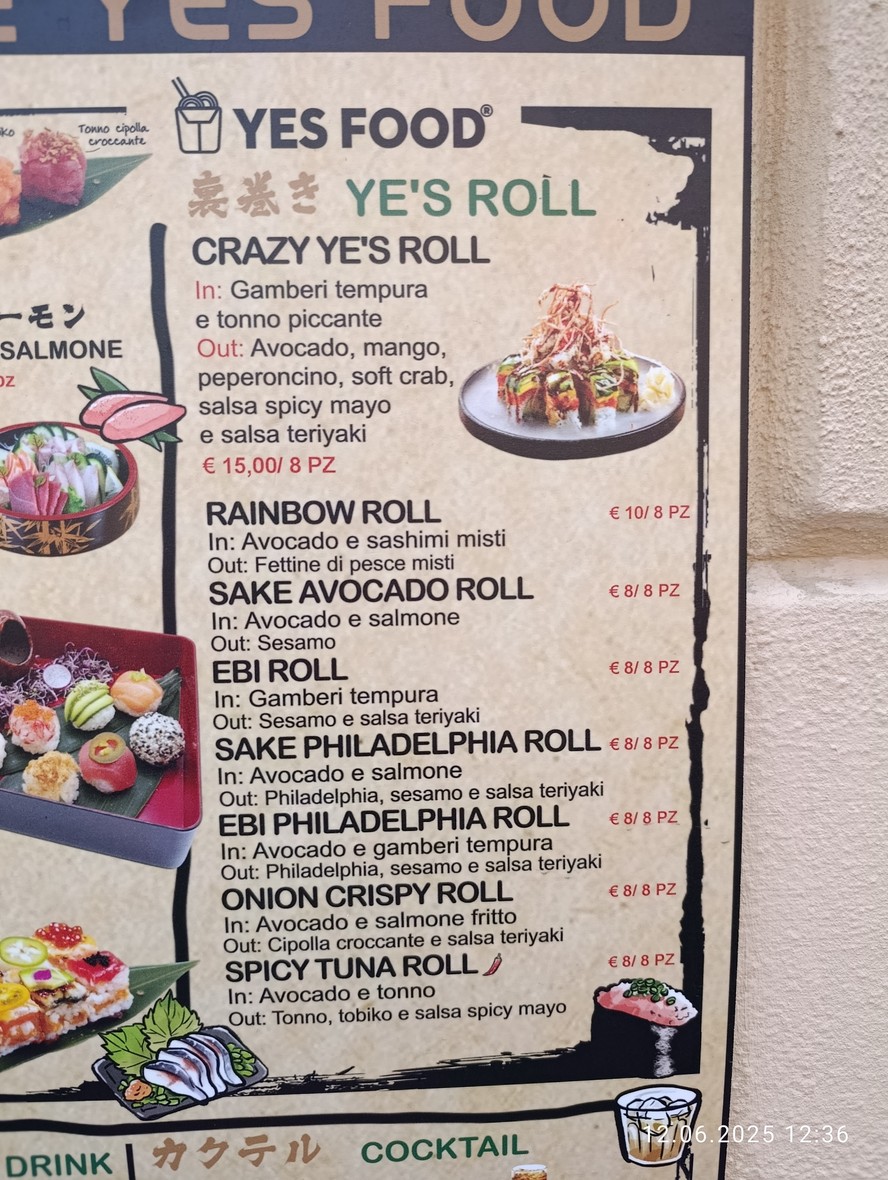 Yes Food · San Lorenzo menu 1