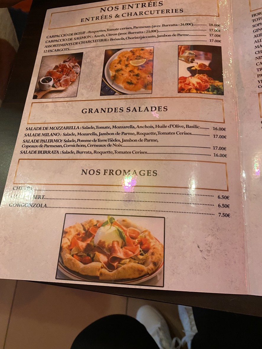 La Fiorentina paris 11 menu 1