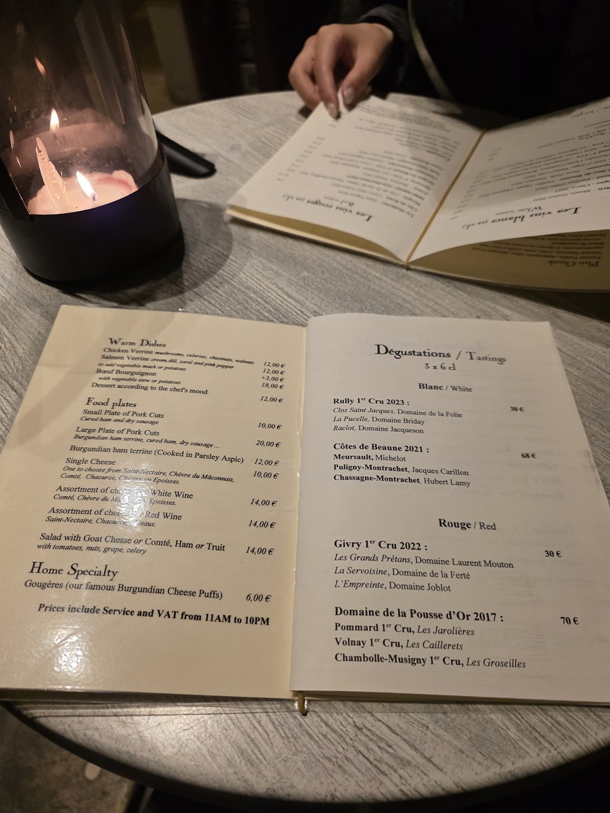 La Crèmerie menu 1