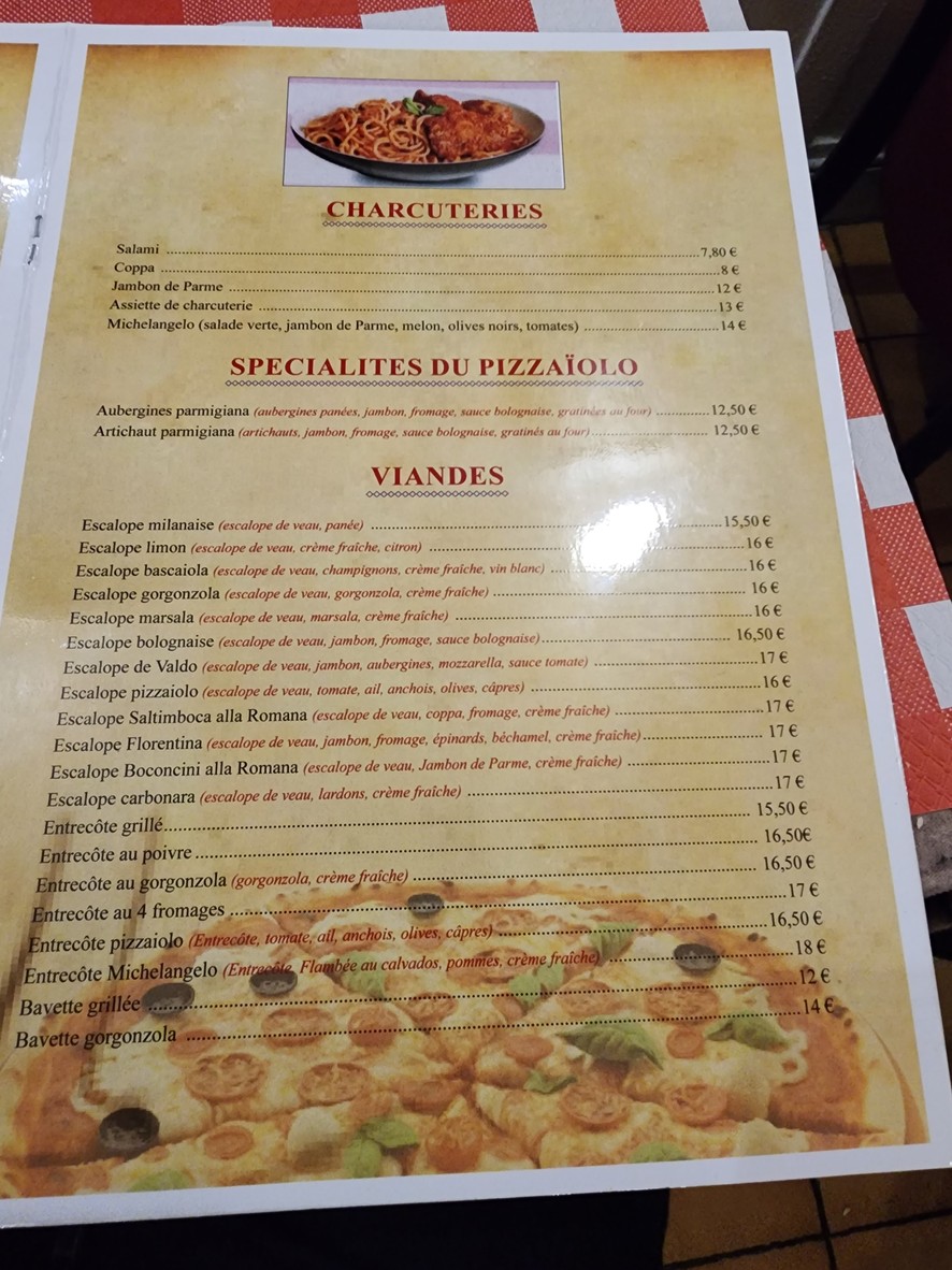 Michaelangelo menu 2