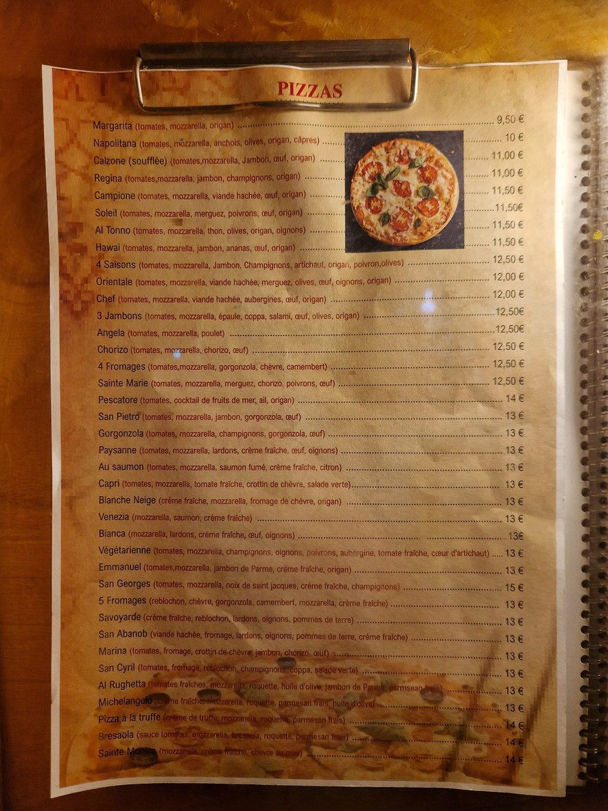 Michaelangelo menu 3