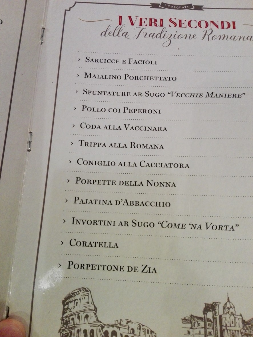 Taverna i Torquati menu 2