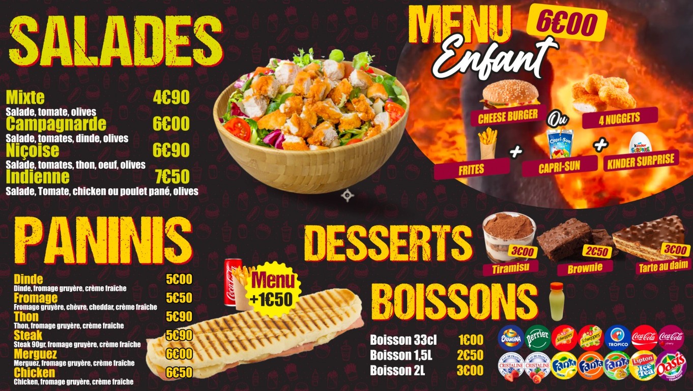 Boom's food menu 5