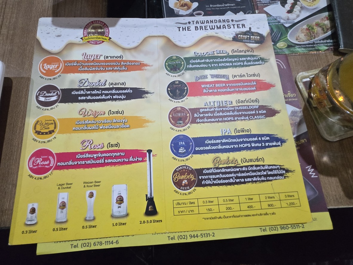 Rong Beer German Tawan Daeng Rama 3 menu 2