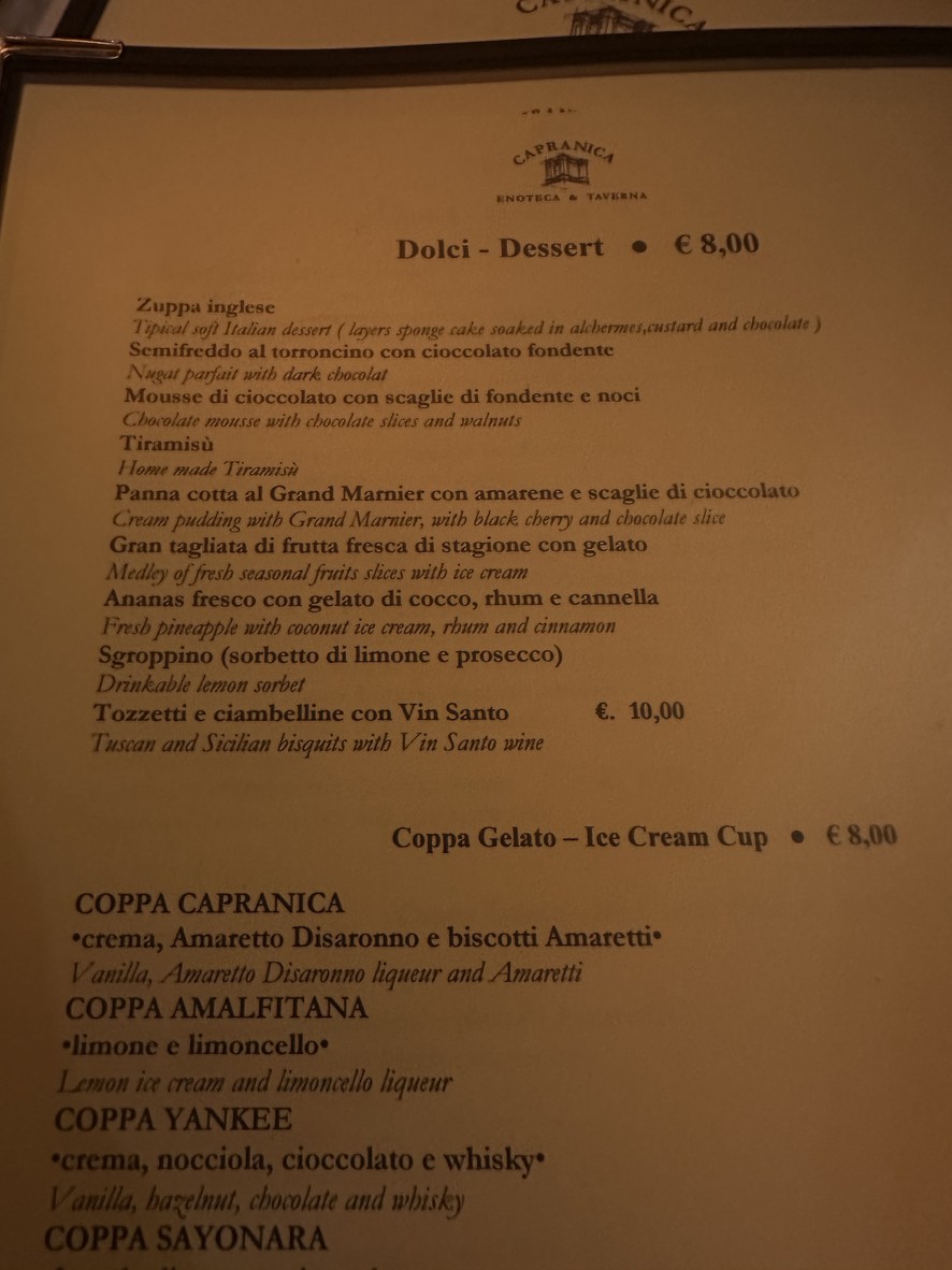 Enoteca e Taverna Capranica menu 3