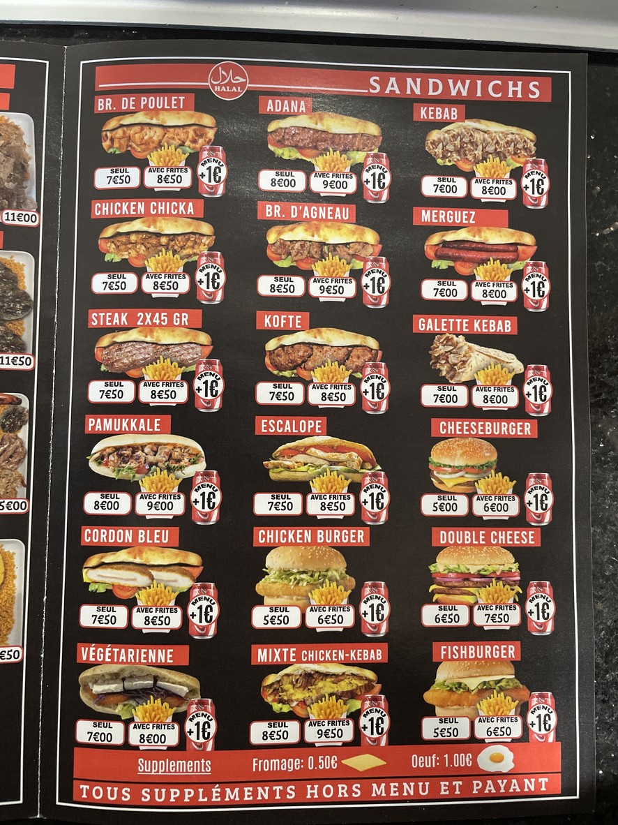 Restaurant Pamukkale menu 1