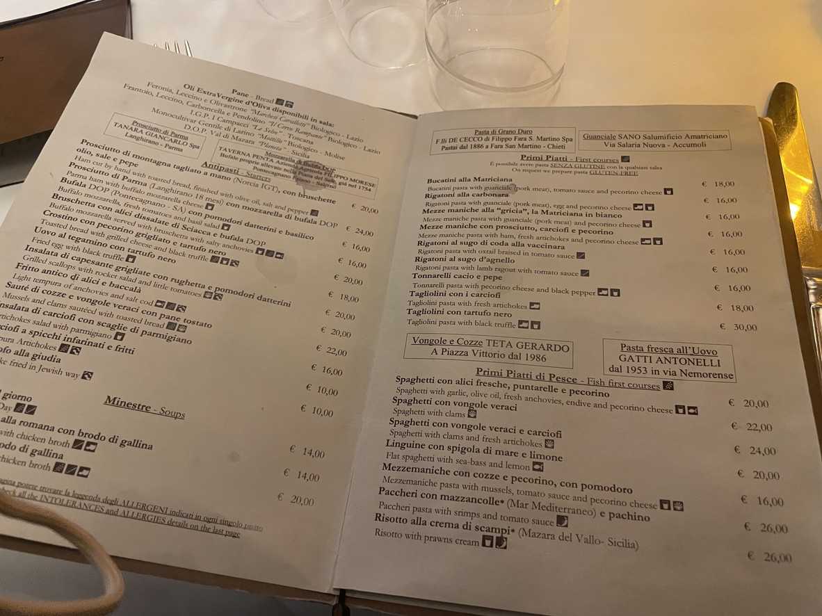 La Amatriciana Restaurant menu 2