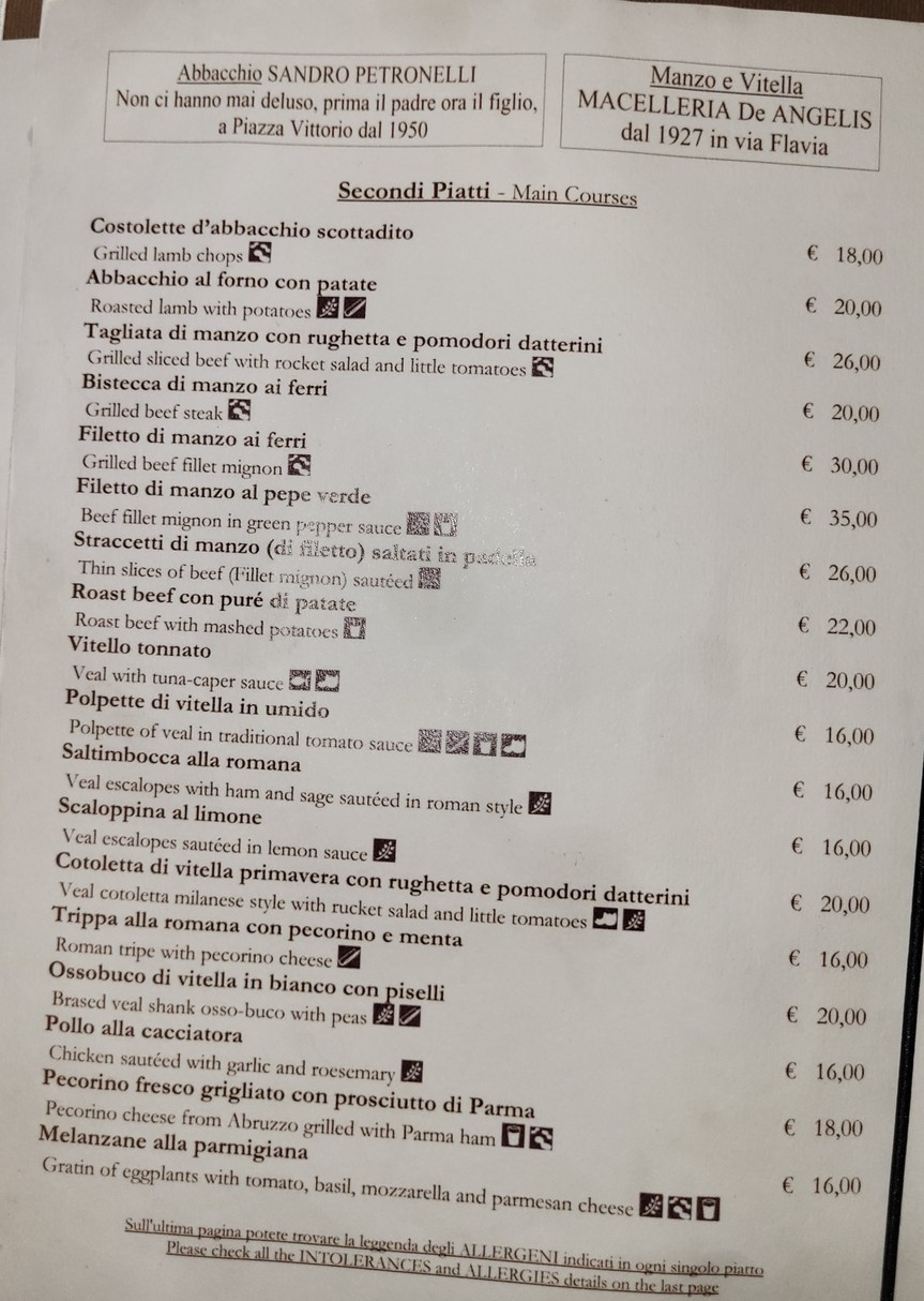 La Amatriciana Restaurant menu 4