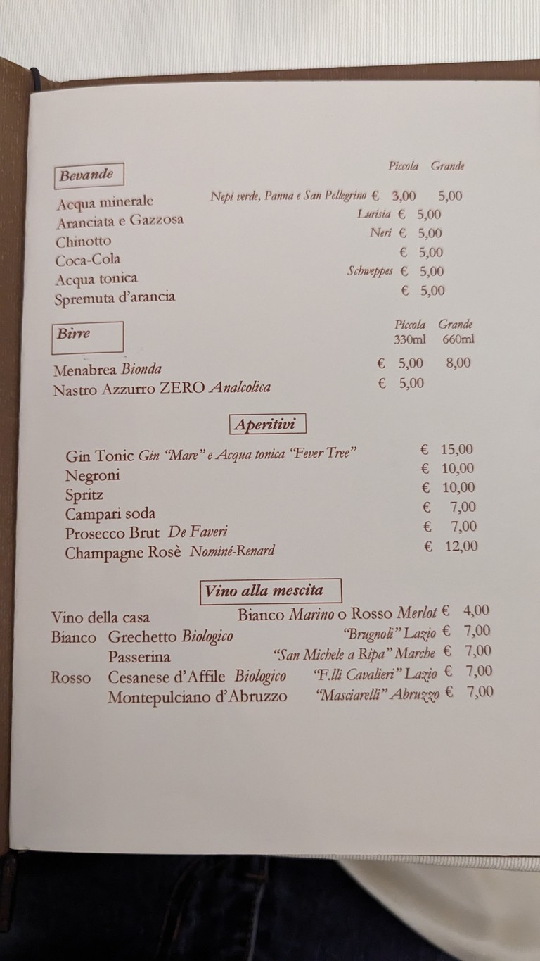 La Amatriciana Restaurant menu 5
