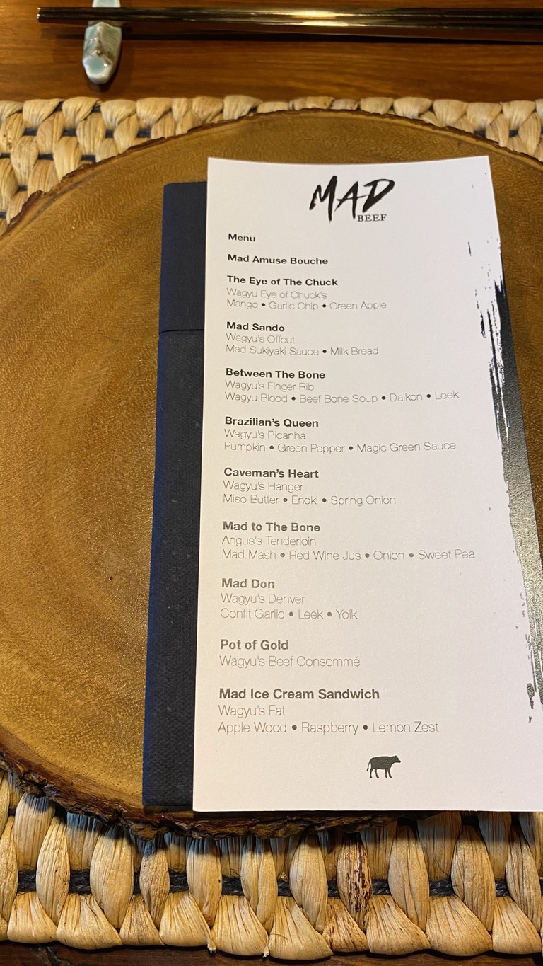 Mad Beef menu 1