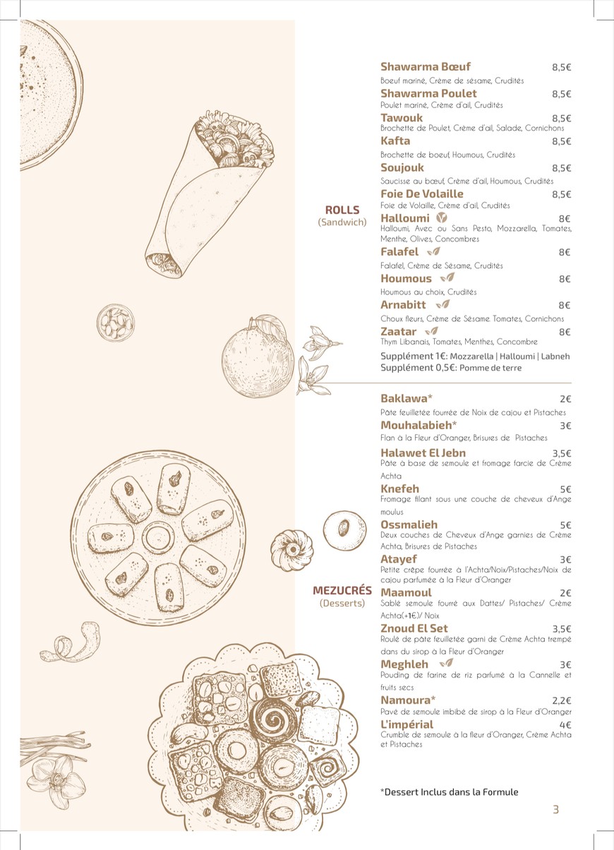 Mezaia Orteaux menu 3