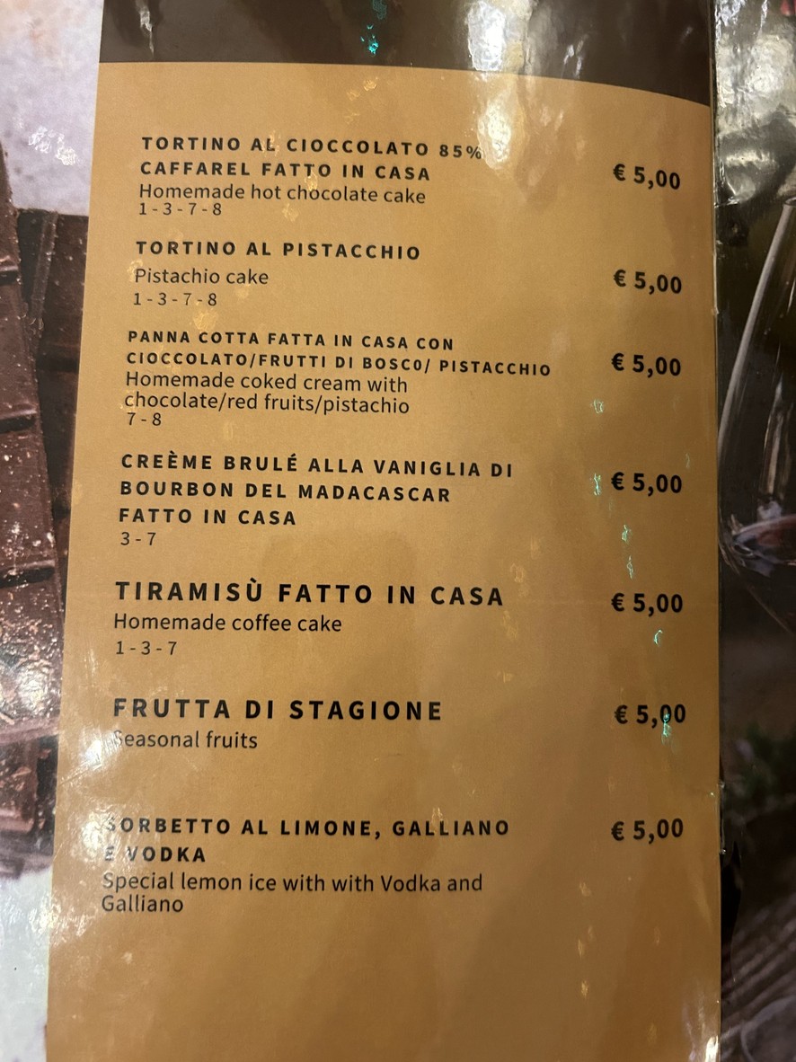 Hostaria da Enzo Roma menu 5