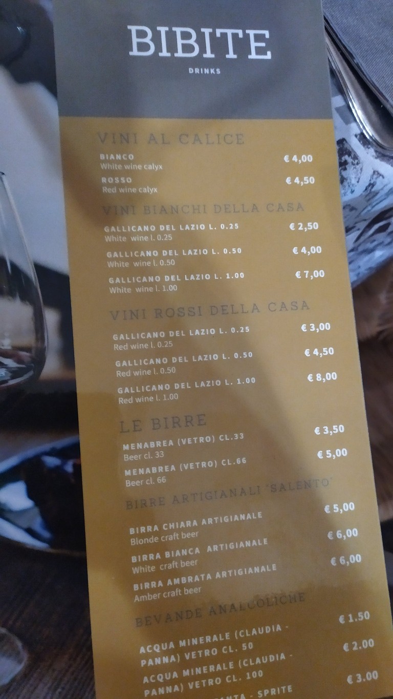Hostaria da Enzo Roma menu 6