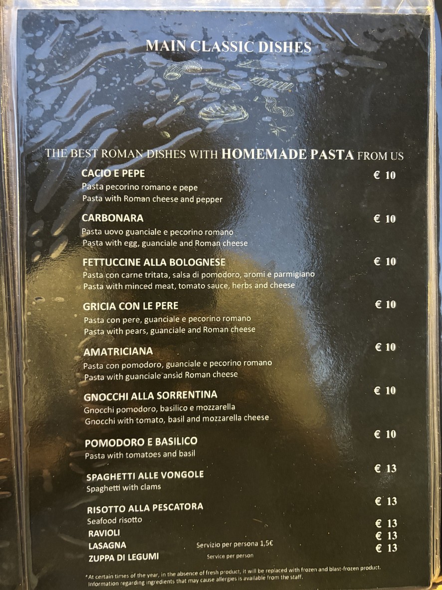 Luma Bistrò menu 1