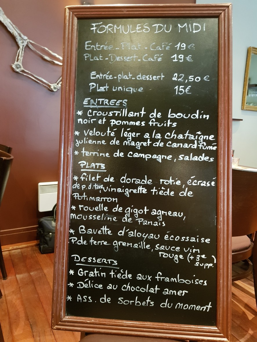 La Grande Ourse menu 1
