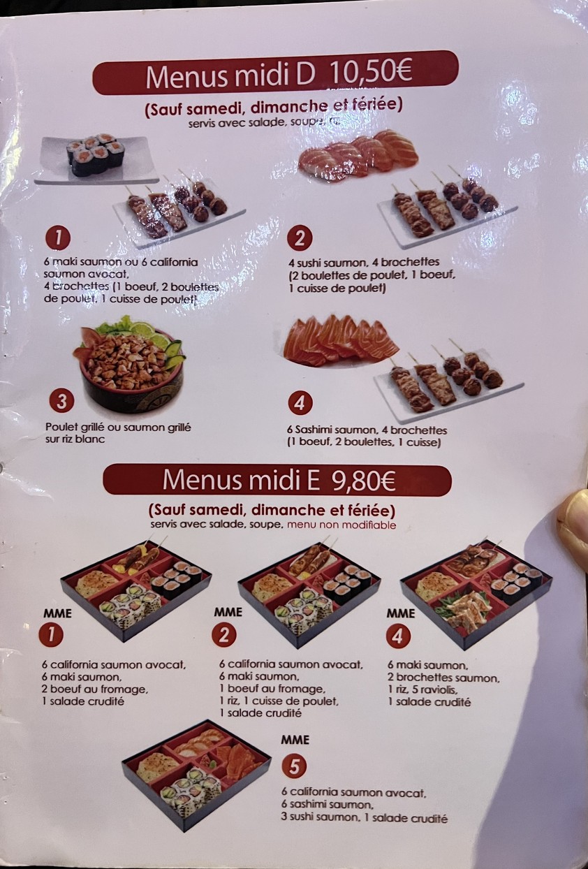 Kazuki menu 2