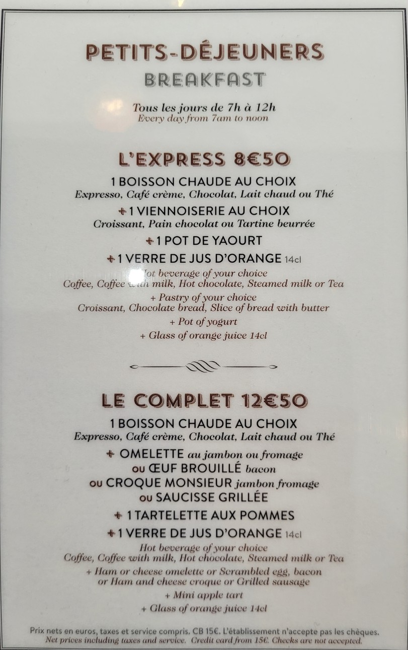Tabac Le Diplômate (Brasserie, Bar) menu 1