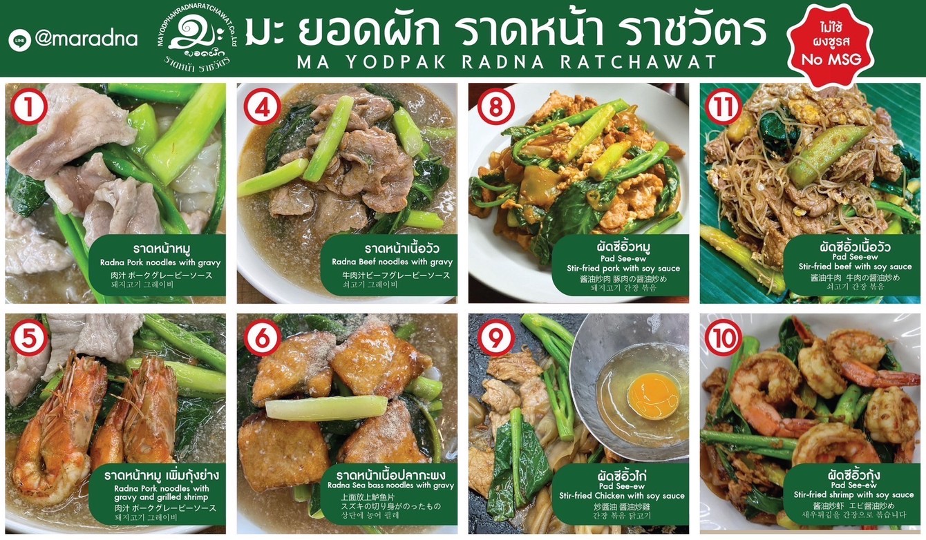 Mǎ yòudúo cài rà nà ràchàwǎt menu 1