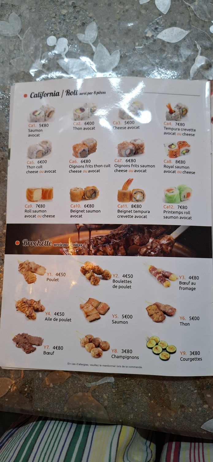 Earn Time Sushi menu 4