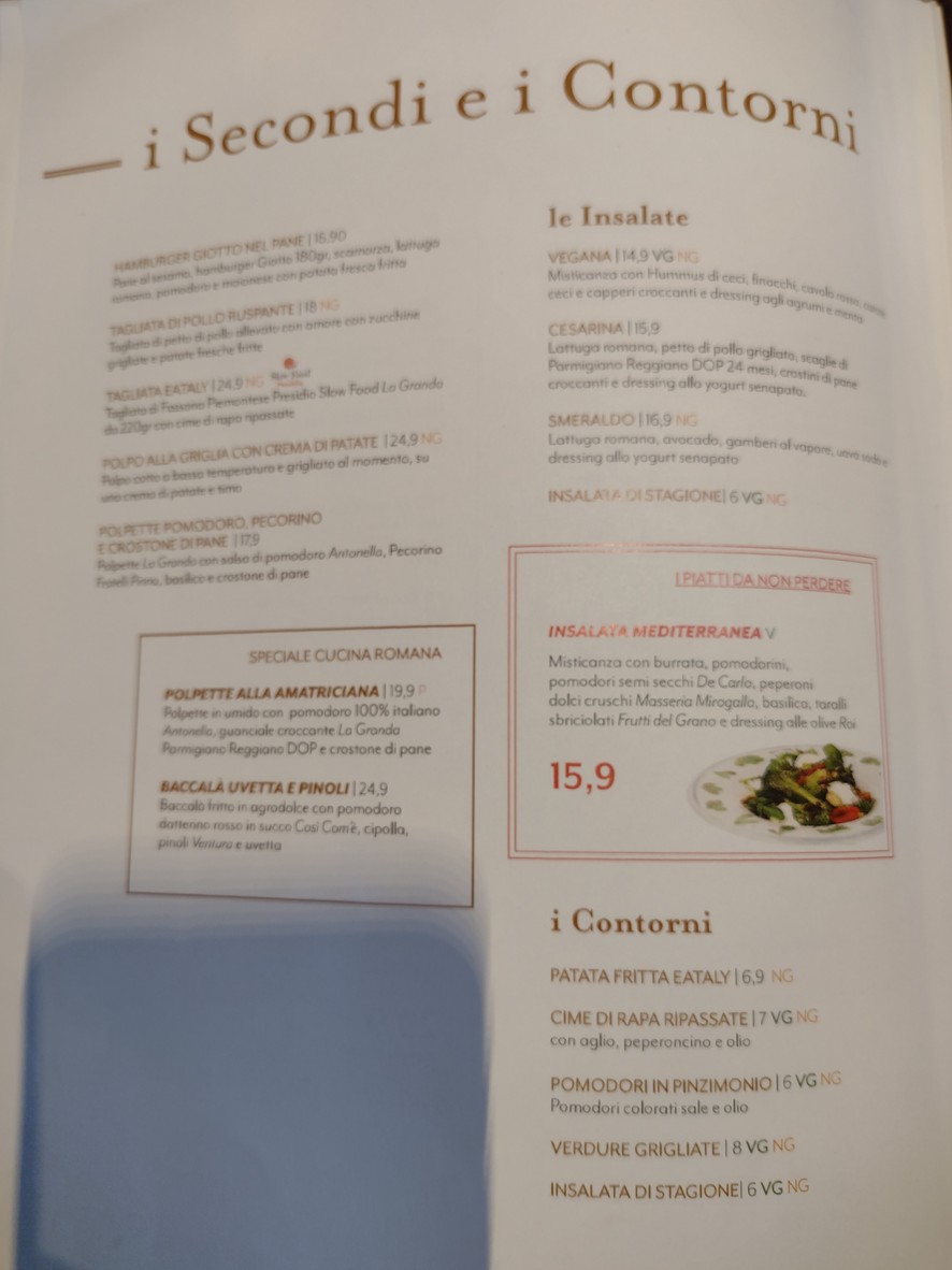 Eataly menu 4