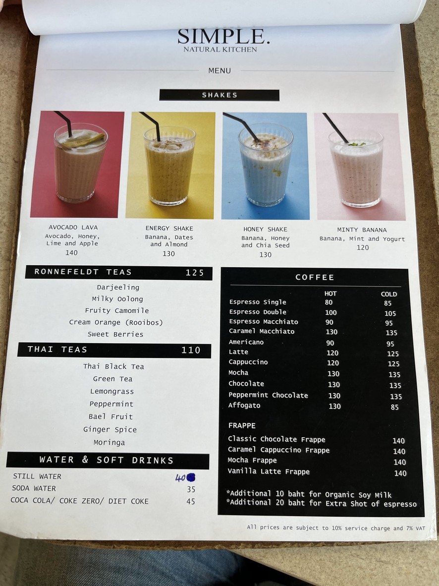 Simple. Natural Kitchen menu 4