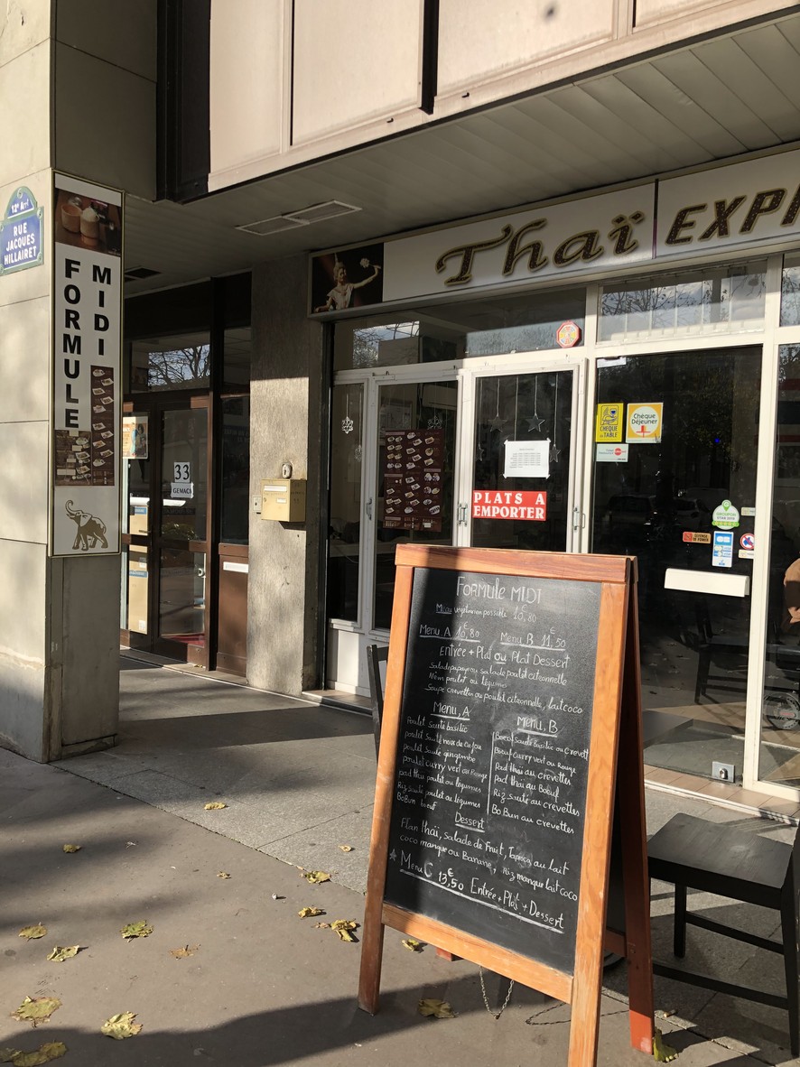 Thaï Express menu 1