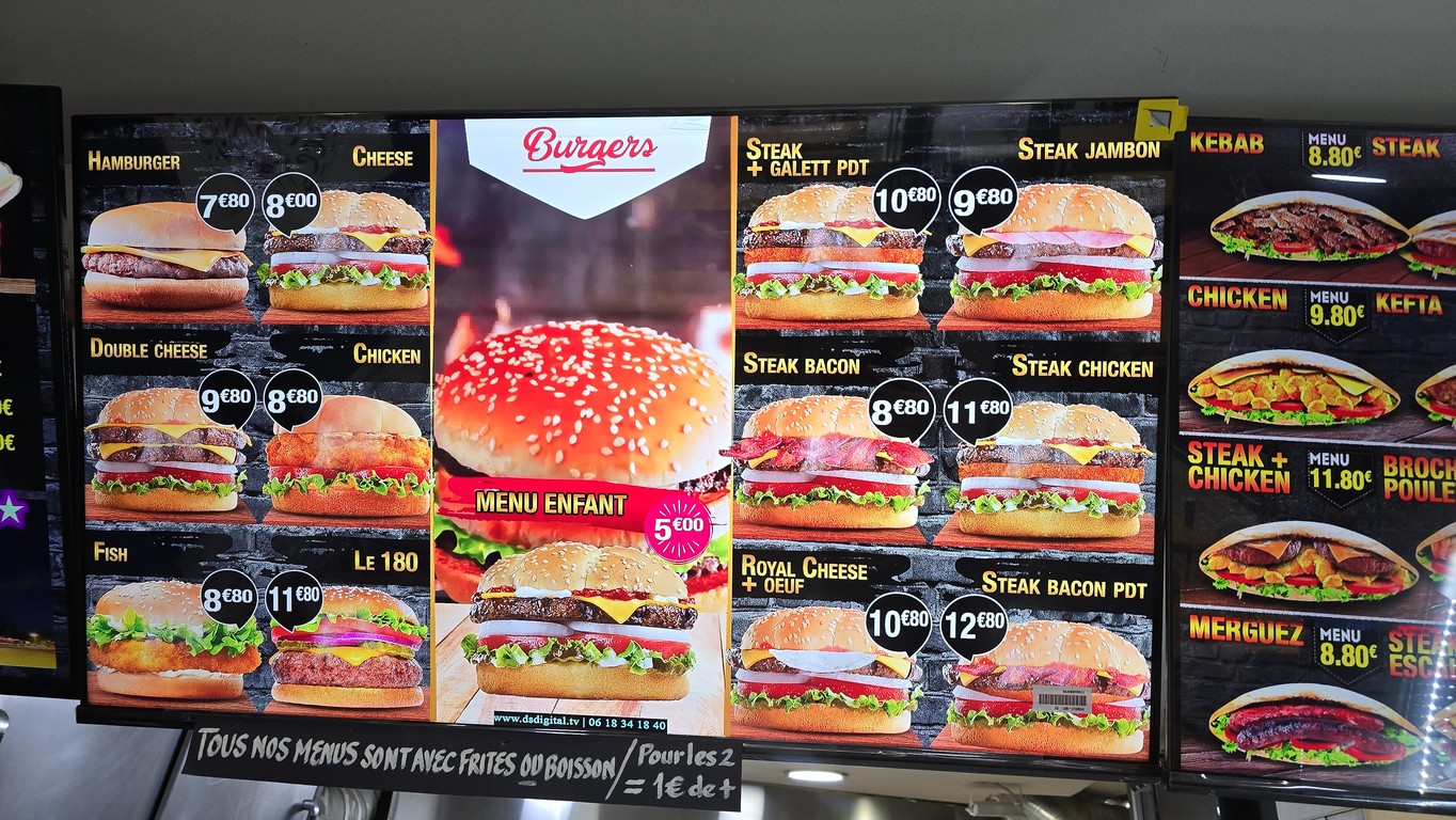 Kebab Élysée menu 1